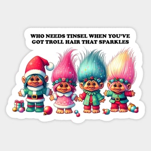 Merry Troll Christmas Sticker